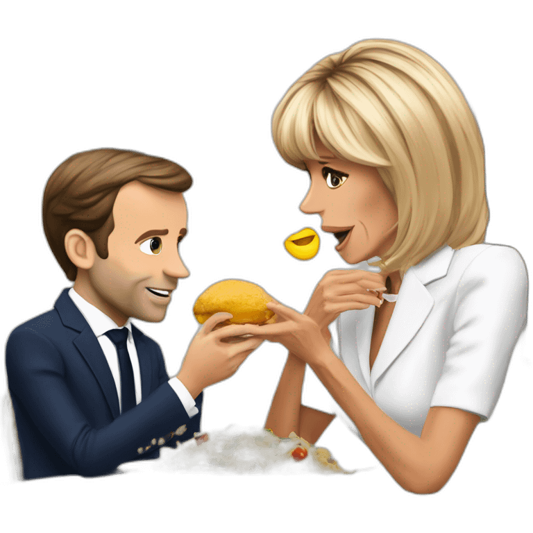 Macron qui mange Brigitte macron emoji