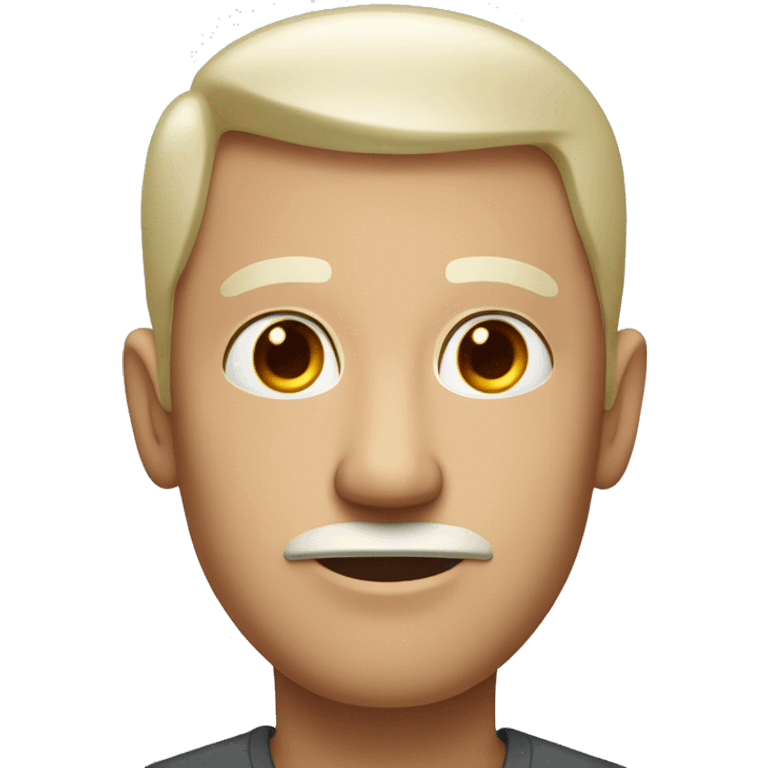 Man with slightly squinted eyes, the whites of his eyes are red instead emoji