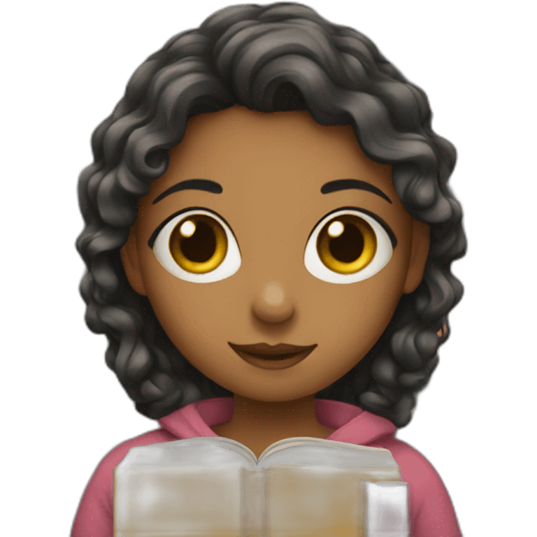 Girl with books emoji