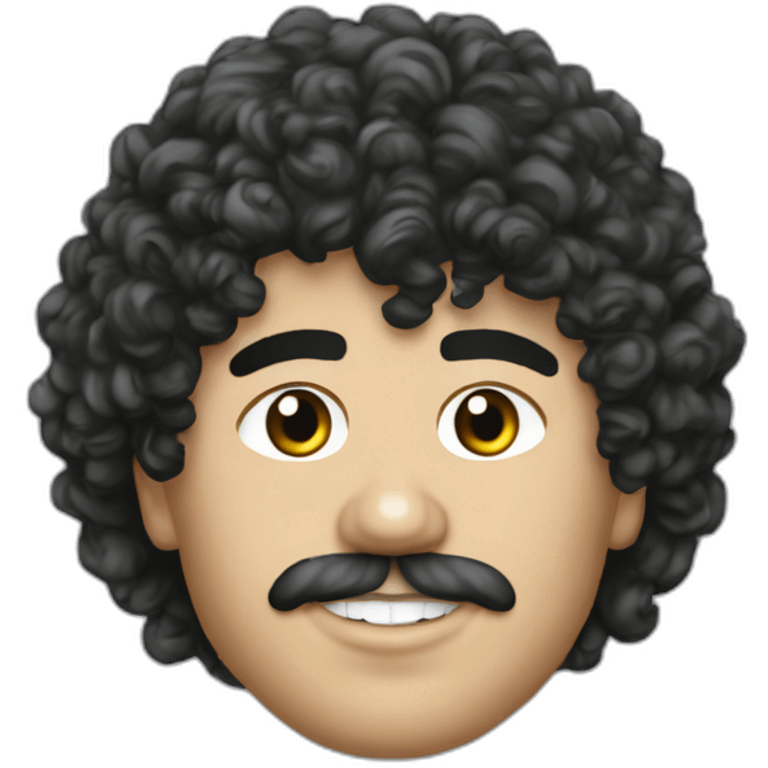 Curly hair Maradona México 86 argentina emoji