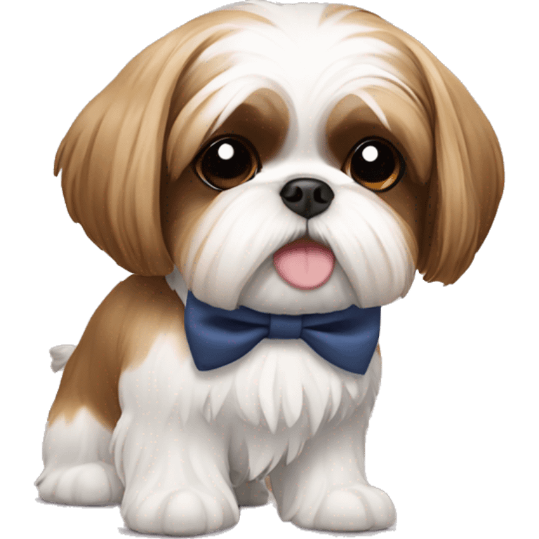 Shih tzu with a bow emoji