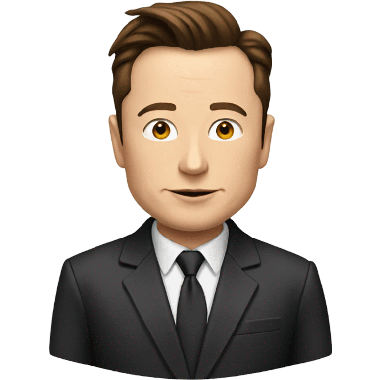 Elon musk wearing a suit emoji