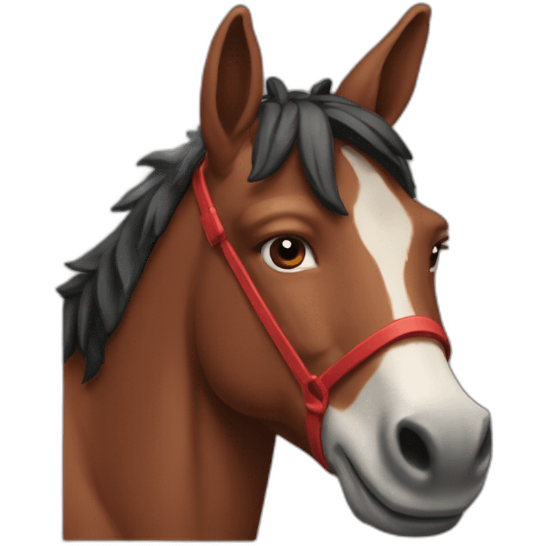 Abogado sobre un burro rojo emoji