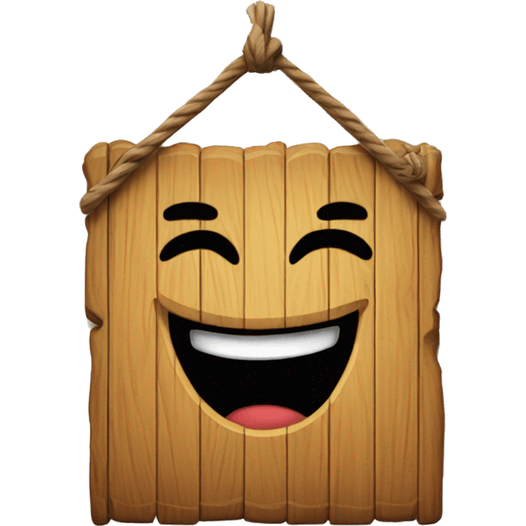 Wooden hanging sign emoji