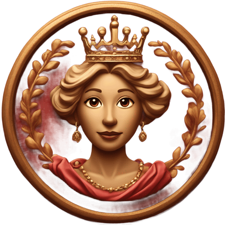 queen wax seal red circle emoji