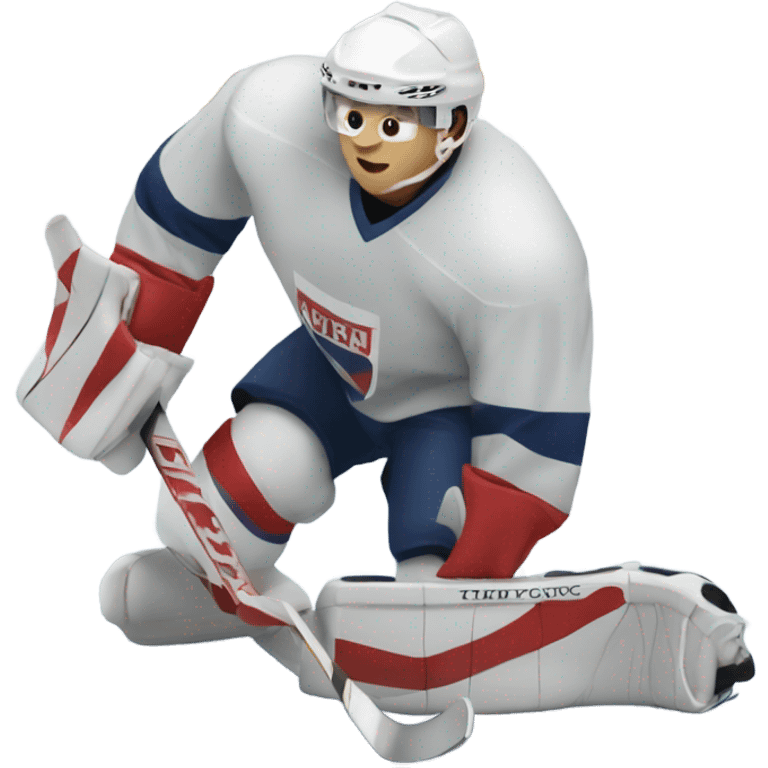 a hockey player scoring emoji