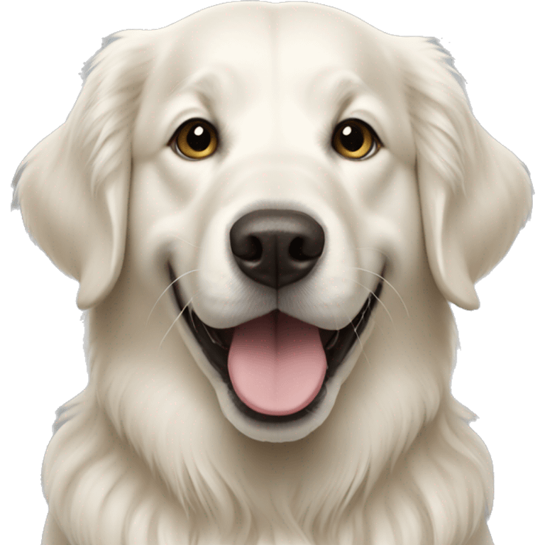 White golden retriever emoji