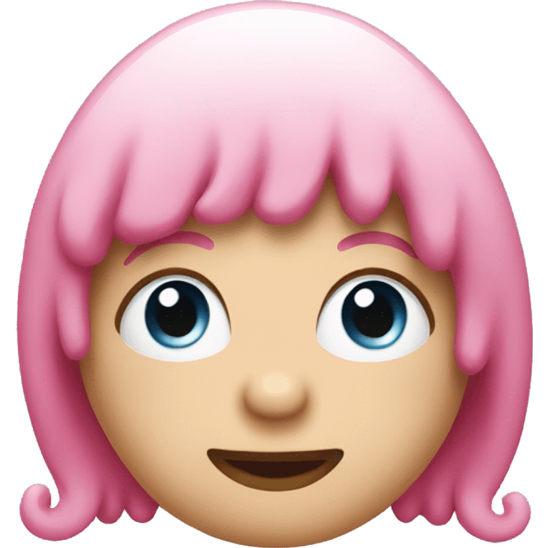 Cute pink Christmas emoji emoji