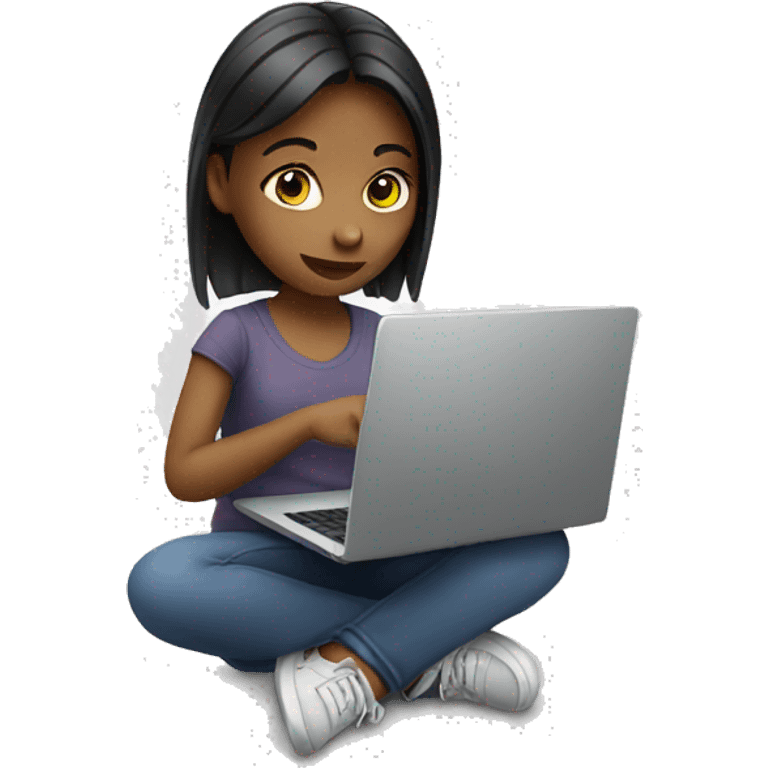 girl using laptop emoji