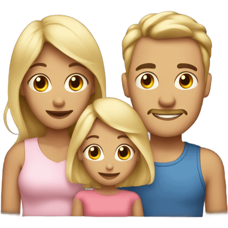 Dad And mom, 2 sisters blonde, 2 brothers  emoji