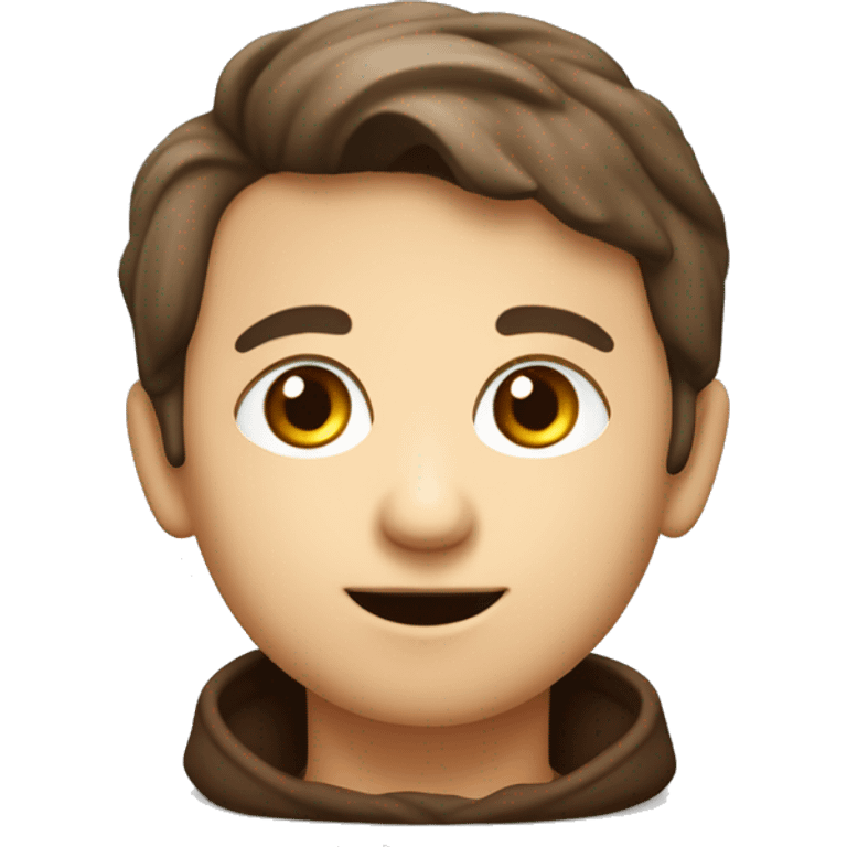 Lächelnder kleiner Junge mit schokoverschmiertem Mund emoji