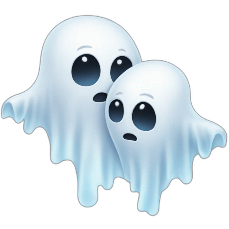 two ghosts hugs emoji