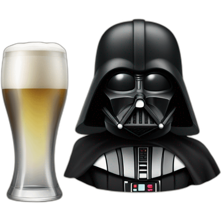 Dark vador levant une bière emoji