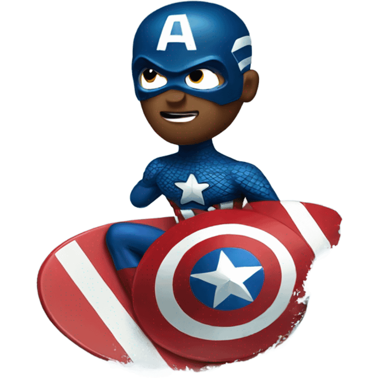 Surfing ,captain America emoji