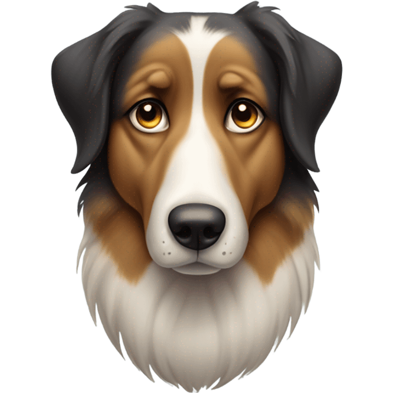 Sad American shepherd emoji