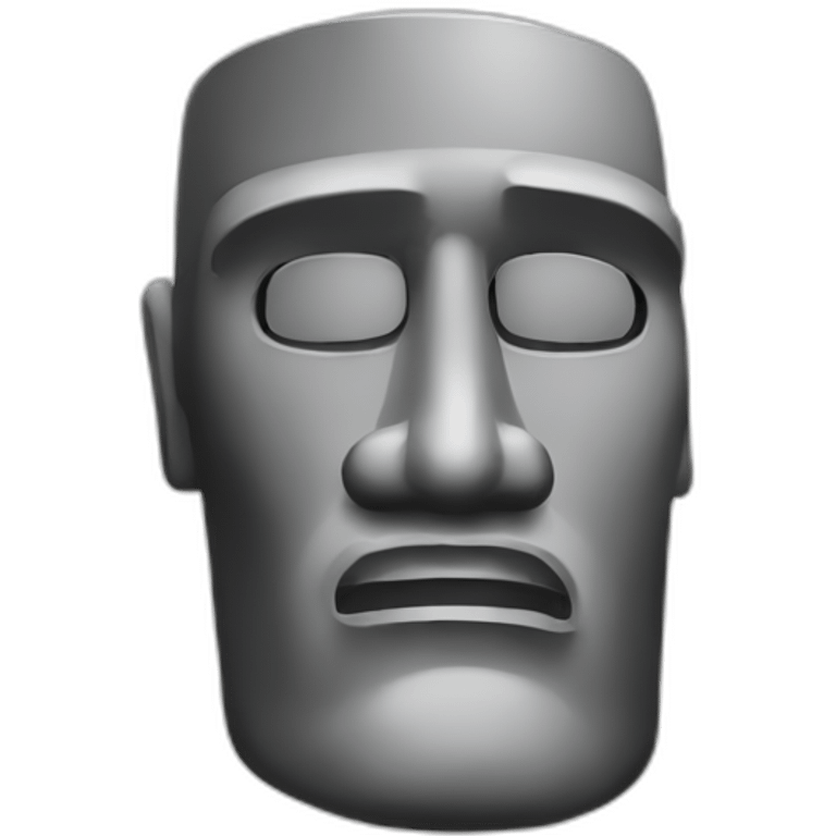 macron moai head emoji