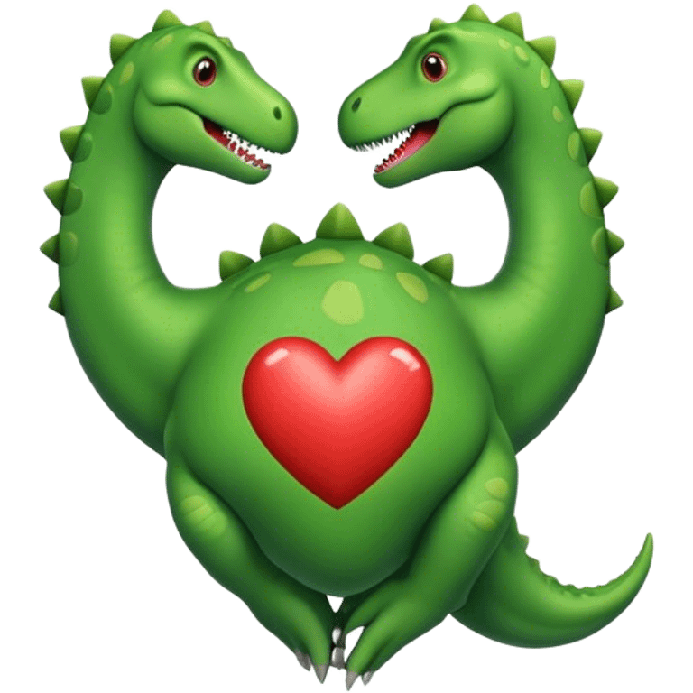 heart-shaped hands of a dinosaur emoji