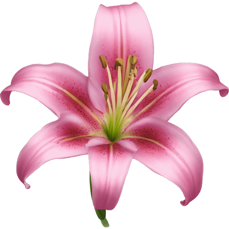 Pink lily flower emoji