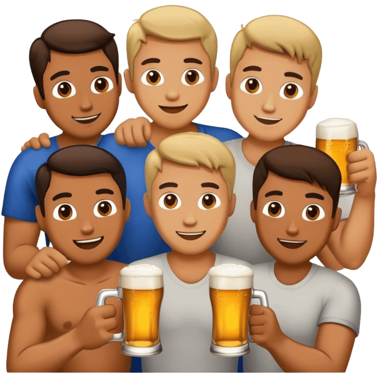 drinking beer with buddies emoji