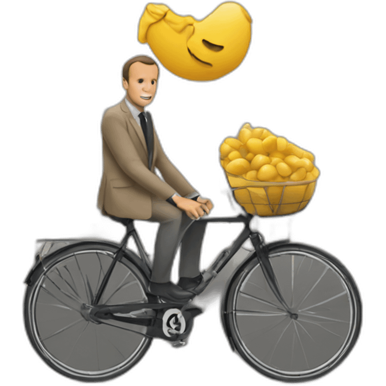 macron a velo emoji