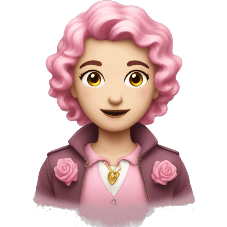 Corazon rosa pastel emoji