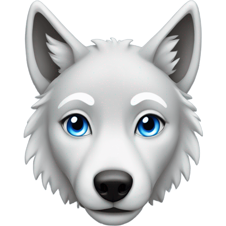 female wolf with blue eyes emoji