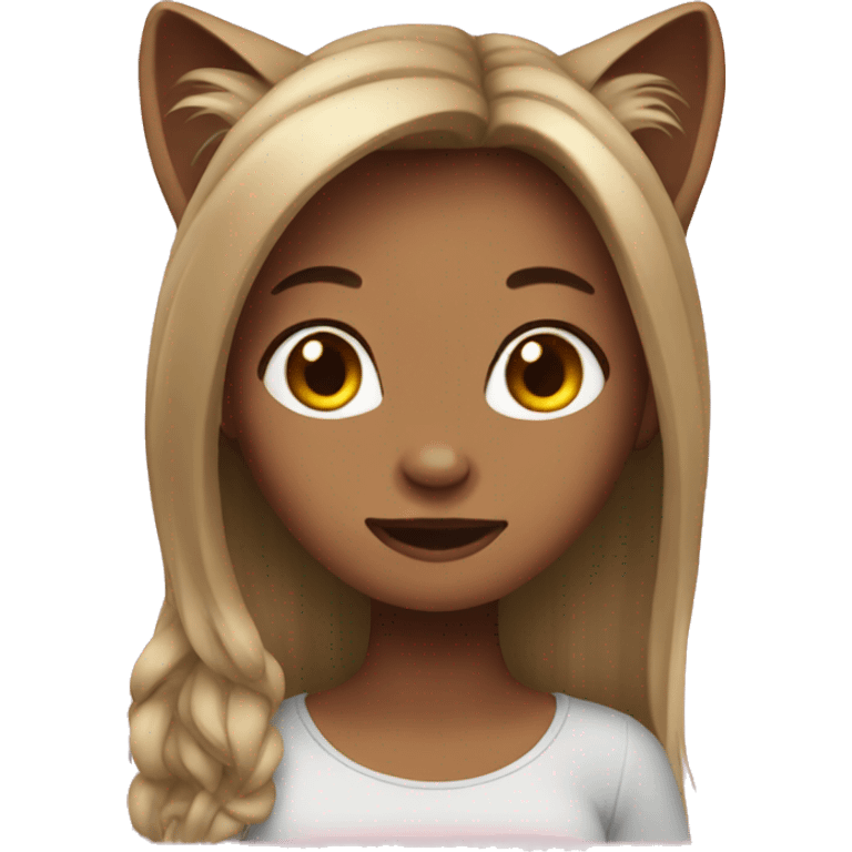 woman cat with long hair  emoji