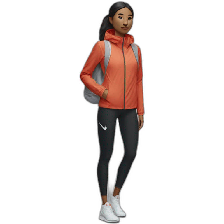 Ensemble nike tech sur une personne emoji