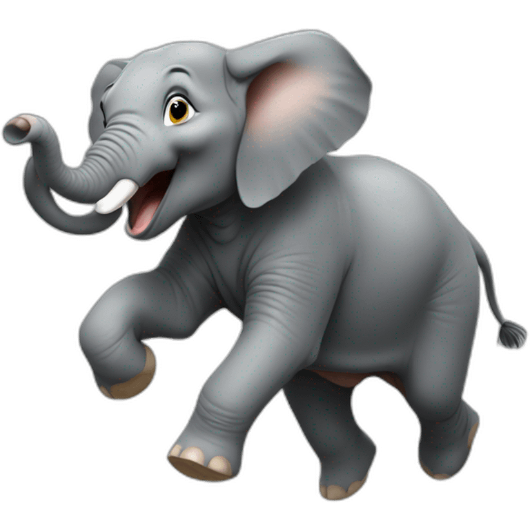 Elephant jumping emoji