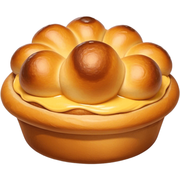 Cinematic Realistic Yorkshire Pudding Dish Emoji, showcasing a light, airy, golden puff with a crispy exterior rendered with lifelike detail and soft natural lighting that accentuates its classic appeal. emoji