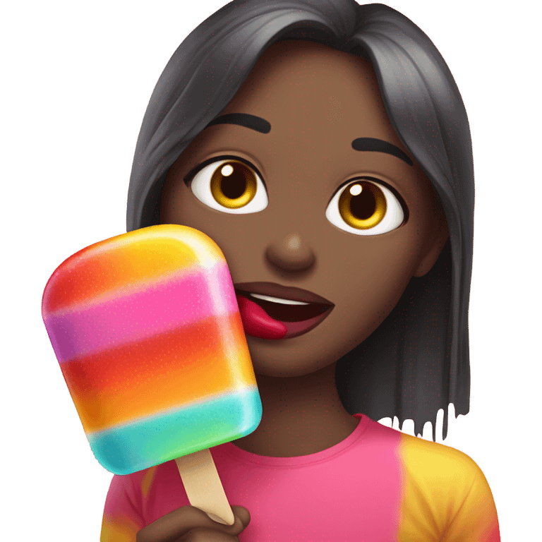 Licking popsicle  emoji