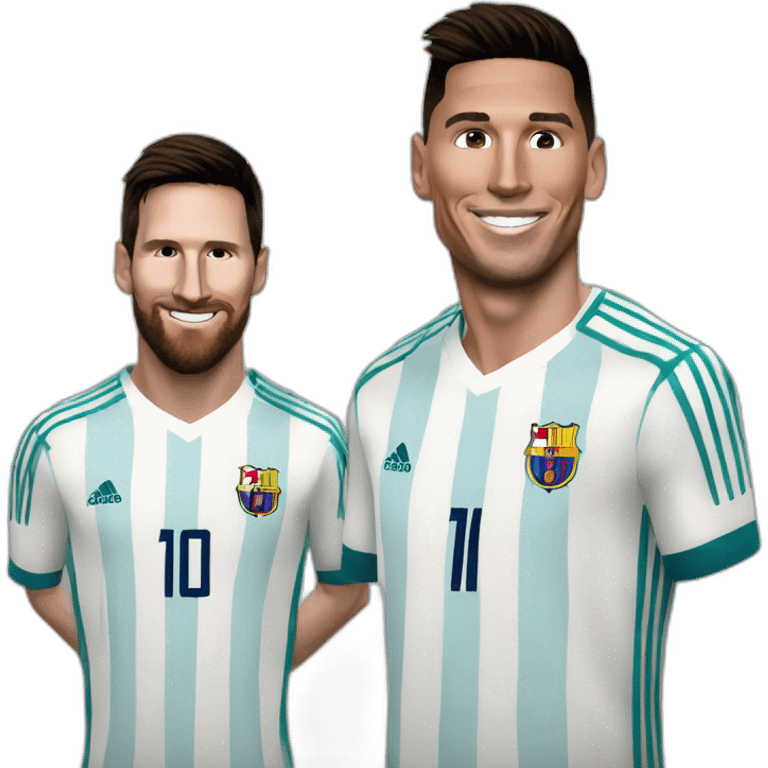 Messi con Cristiano Ronaldo  emoji