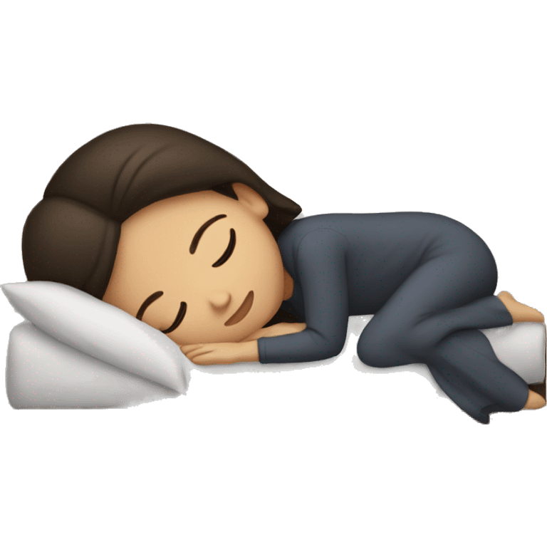 Brunette girl sleeping emoji