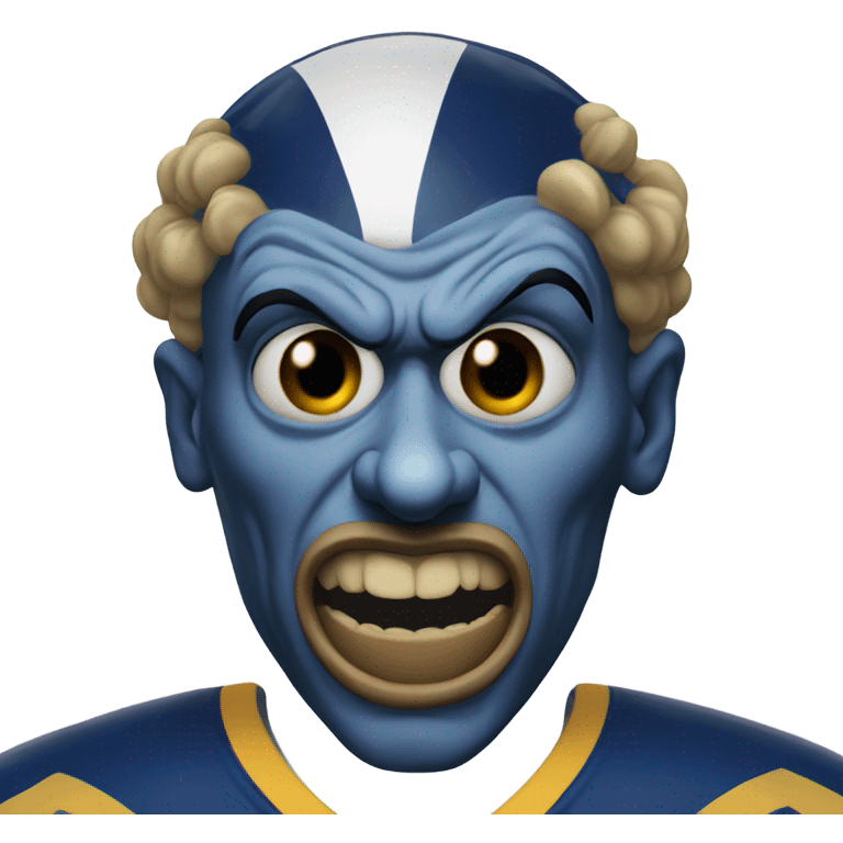 Scary clown in la rams jersey emoji