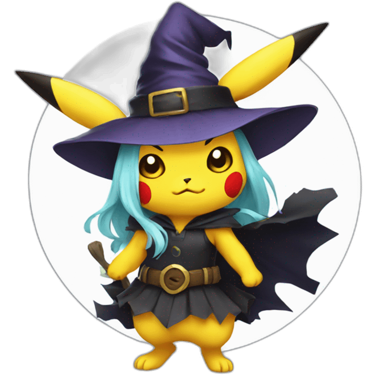 Pikachu witch emoji