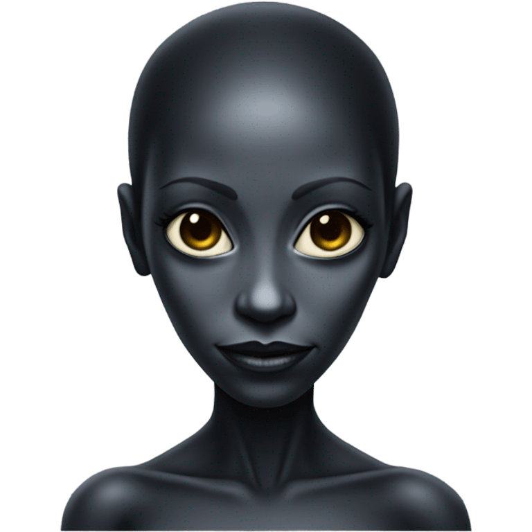 a black alien woman full body emoji