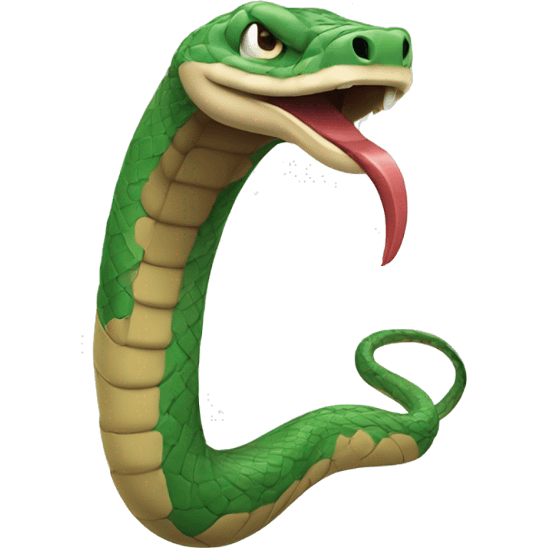 Goofy snake being silly  emoji