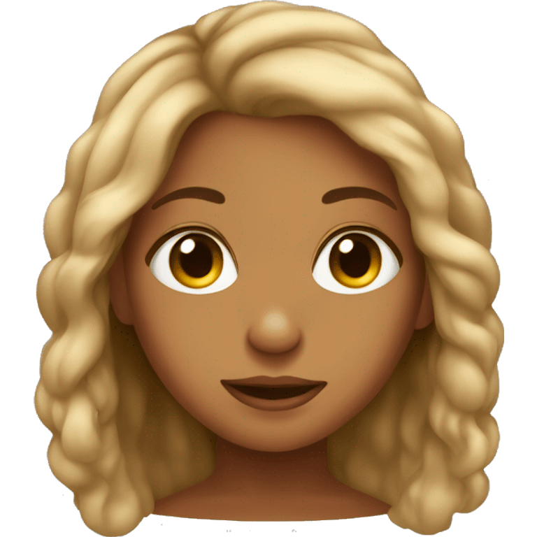 Tan girl with locks  emoji