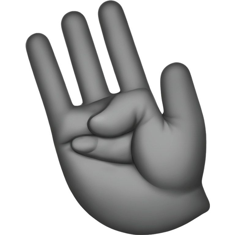 make the thumb go to the right and the two left fingers curve down into a C emoji