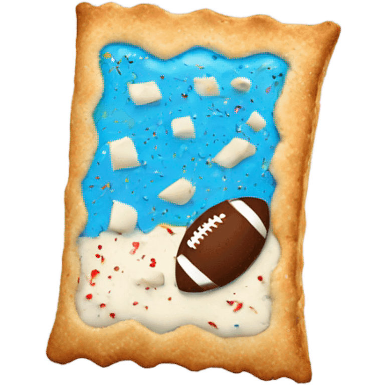 Poptart with a football sports emoji