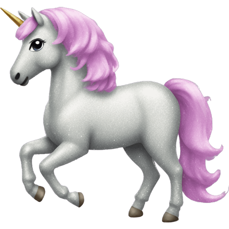 Glitter unicorn emoji