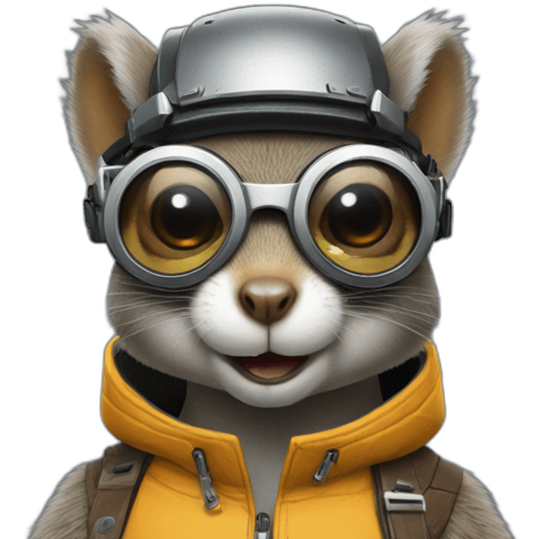 squirrel wearing cyberpunk googles emoji