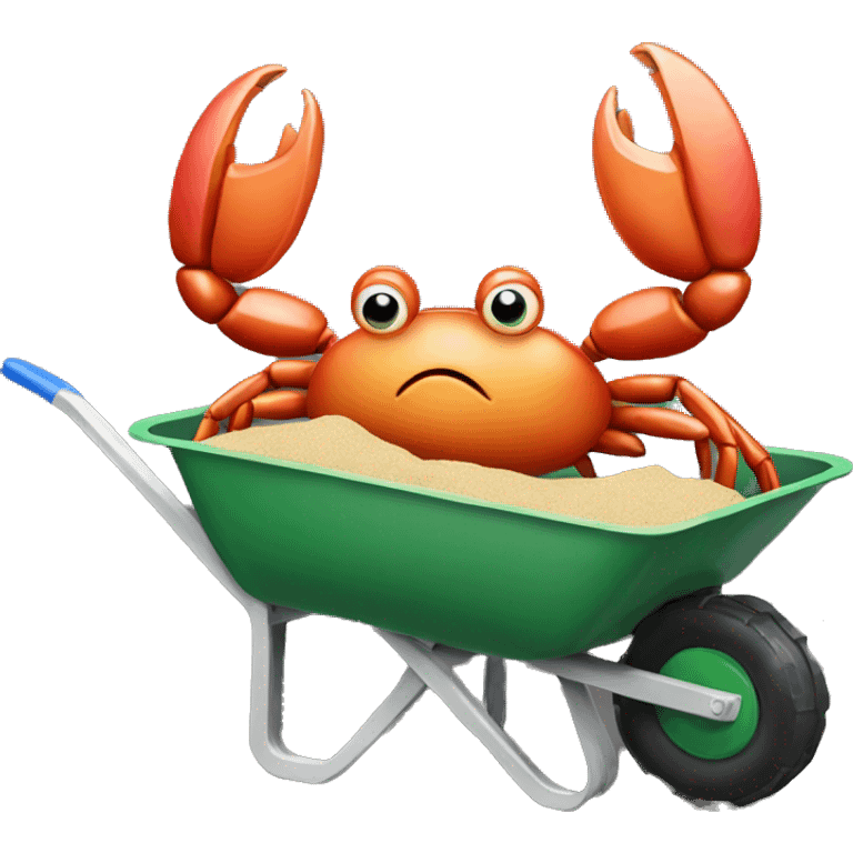 Crab in a wheelbarrow  emoji