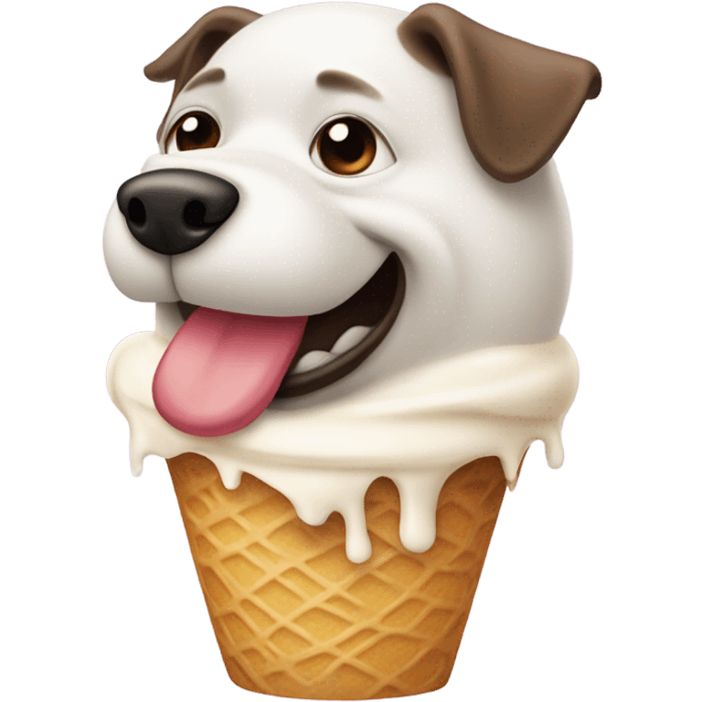 fat dog ice scream emoji