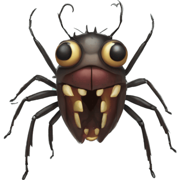 creepy bug with large teeth emoji