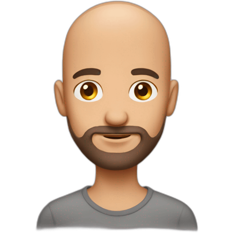 A bald guy with a three day beard emoji