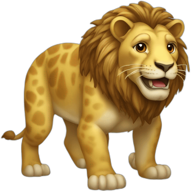 Tortue sur un lion emoji