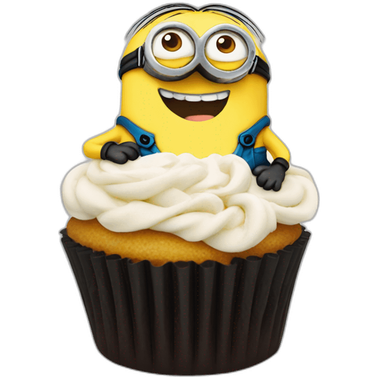 Happy minion cupcake  emoji