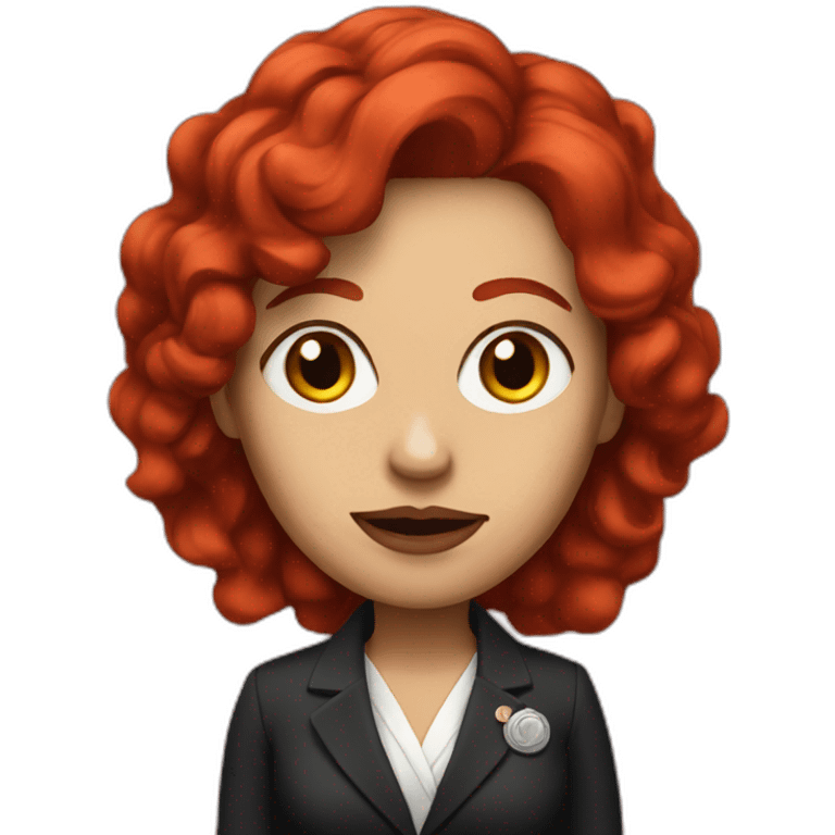 woman politician with ruby red hair emoji