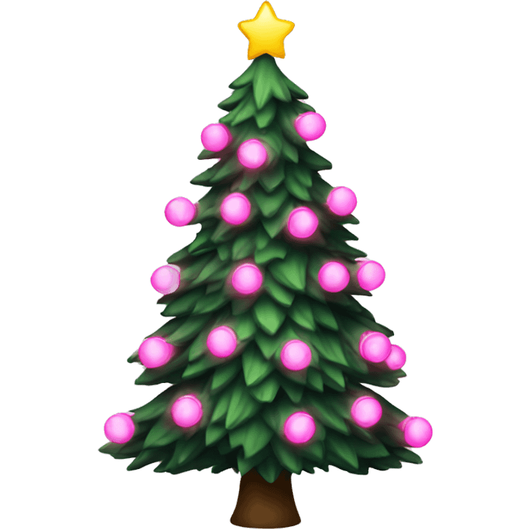  Christmas tree with pink lights  emoji